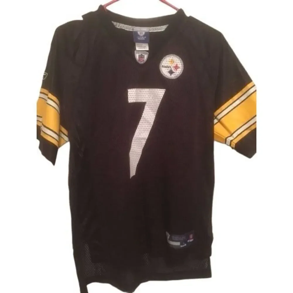 PITTSBURGH STEELERS BEN ROETHLISBERGER SIZE YOUTH LARGE 14-16 REEBOK JERSEY